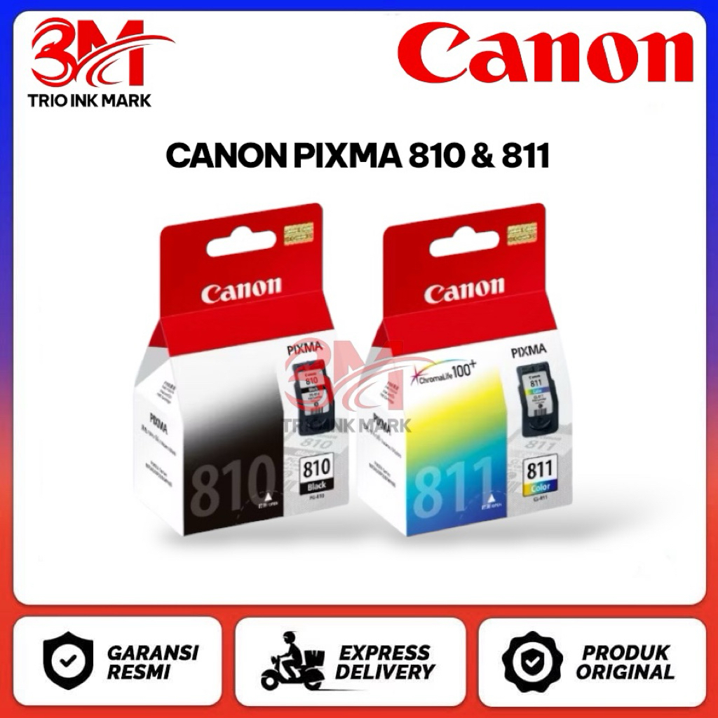 1 Set Print Head Cartridge Canon PG-810 Black & CL-811 Color Original For IP2770, IP2772, MP237, MP2