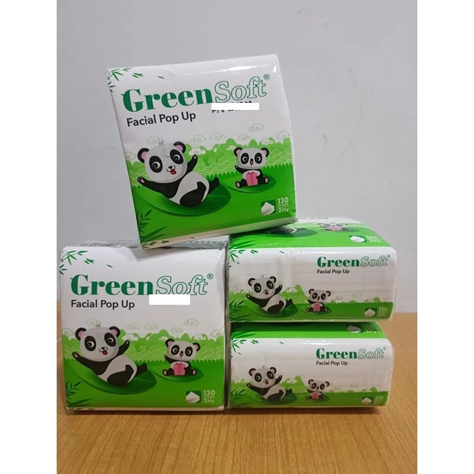 [ 1pcs ] Tissue green soft 130sheet ukuran KECIL tissue facial serbaguna tisu wajah