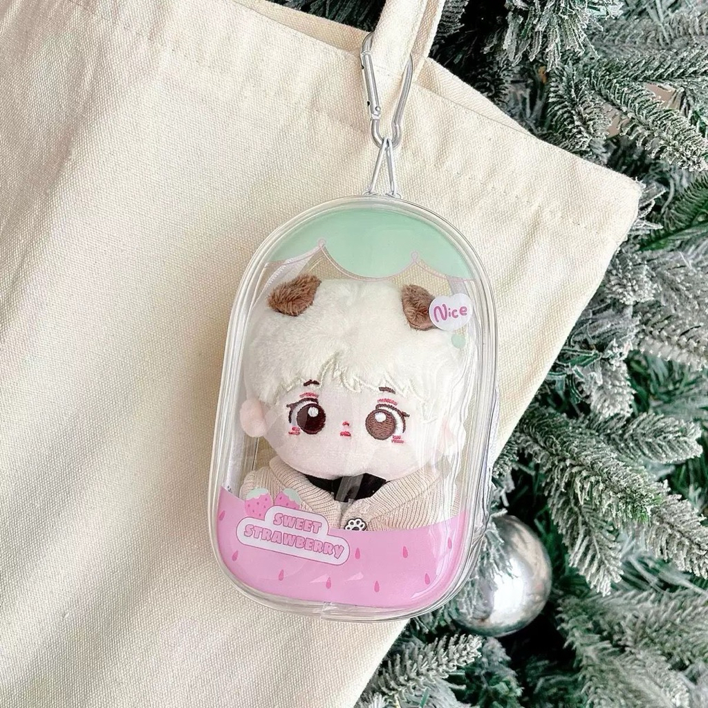 Pouch Doll Tas Boneka Mini Transparan Merch Idol Kpop - Sweet Strawberry