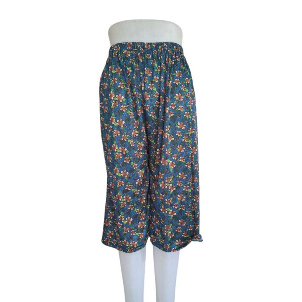 Celamis Pendek 7/8 Motif Bunga Size Jumbo Muat BB 100 Kg Celana Kolor Jumbo Pendek Bawah Lutut Bunga