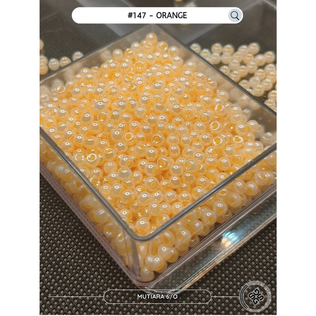 GS Ecer - Mutiara Orange 6/o - 4mm - Premium / 10 Gram