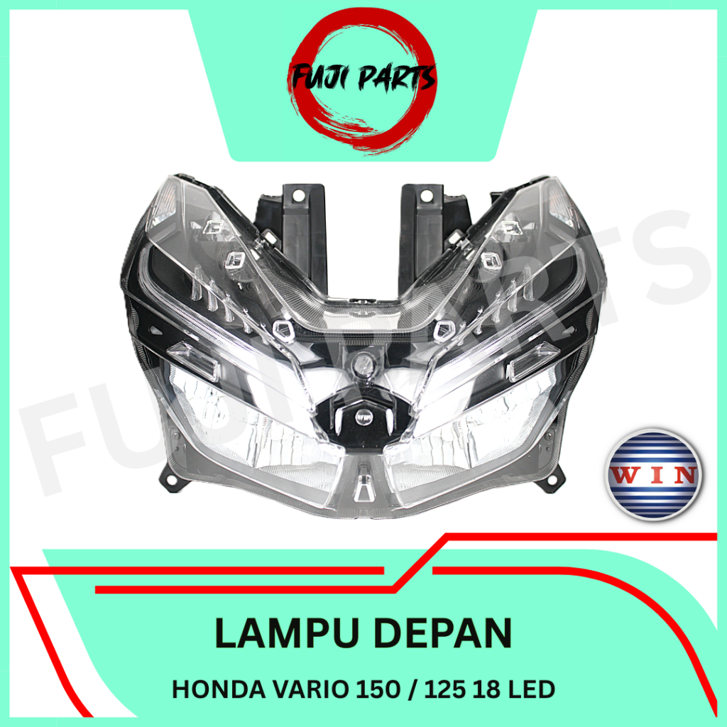 FUJI-PARTS/WIN-LAMPU-DEPAN/REFLEKTOR/HEADLAMP/HEADLIGHT/MOTOR/HONDA/VARIO-150/125-18-LED/2018-2025/K