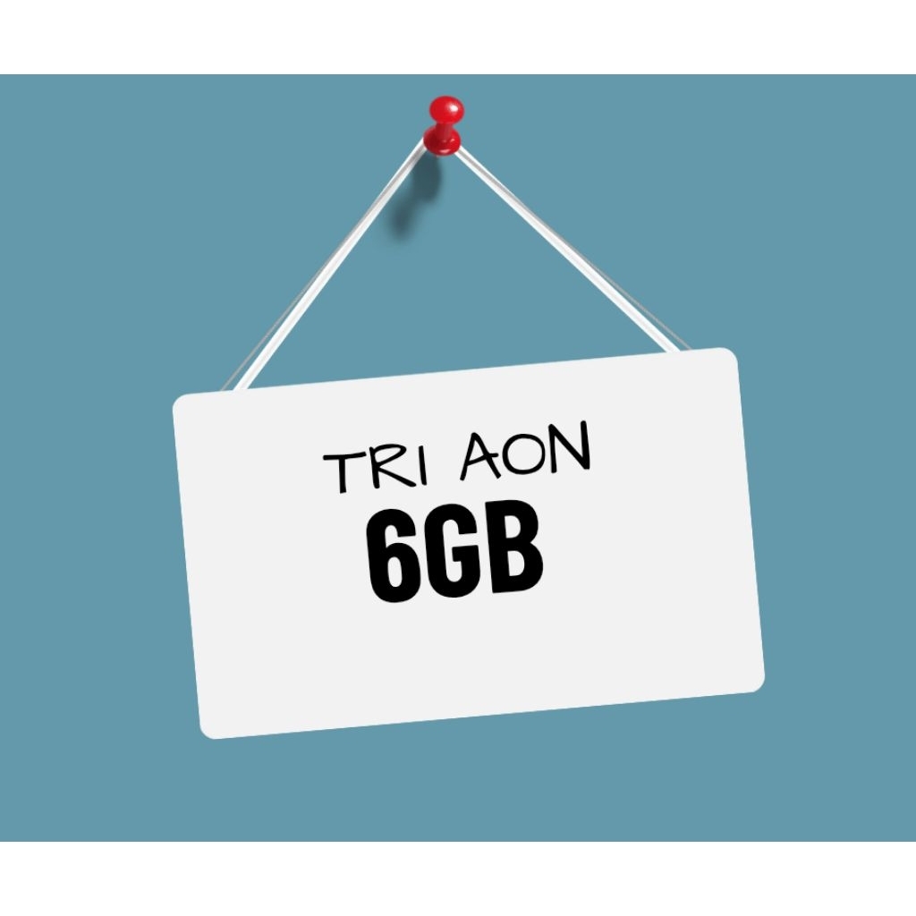 voucher paket data tri aon 6gb / kuota internet tri