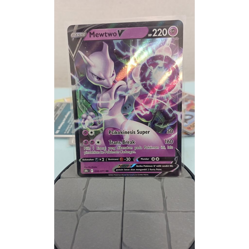 tcg pokemon mewtwo V s10b RR holo foil