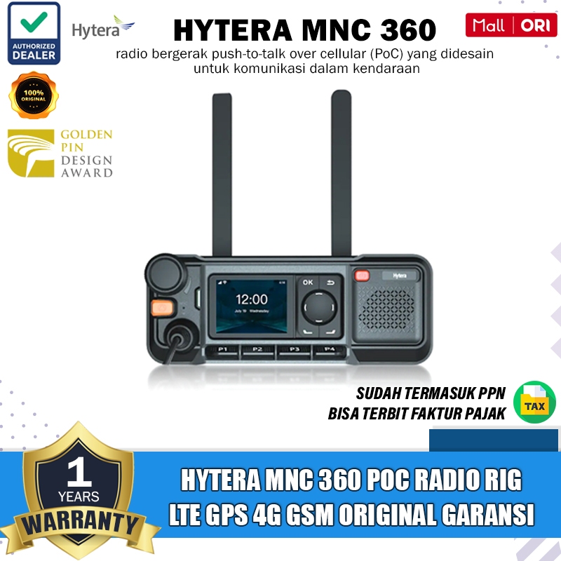HYTERA MNC 360 POC LTE GPS Radio Rig POC Hytera Mnc 360 Simcard Wifi 4G Original Garansi