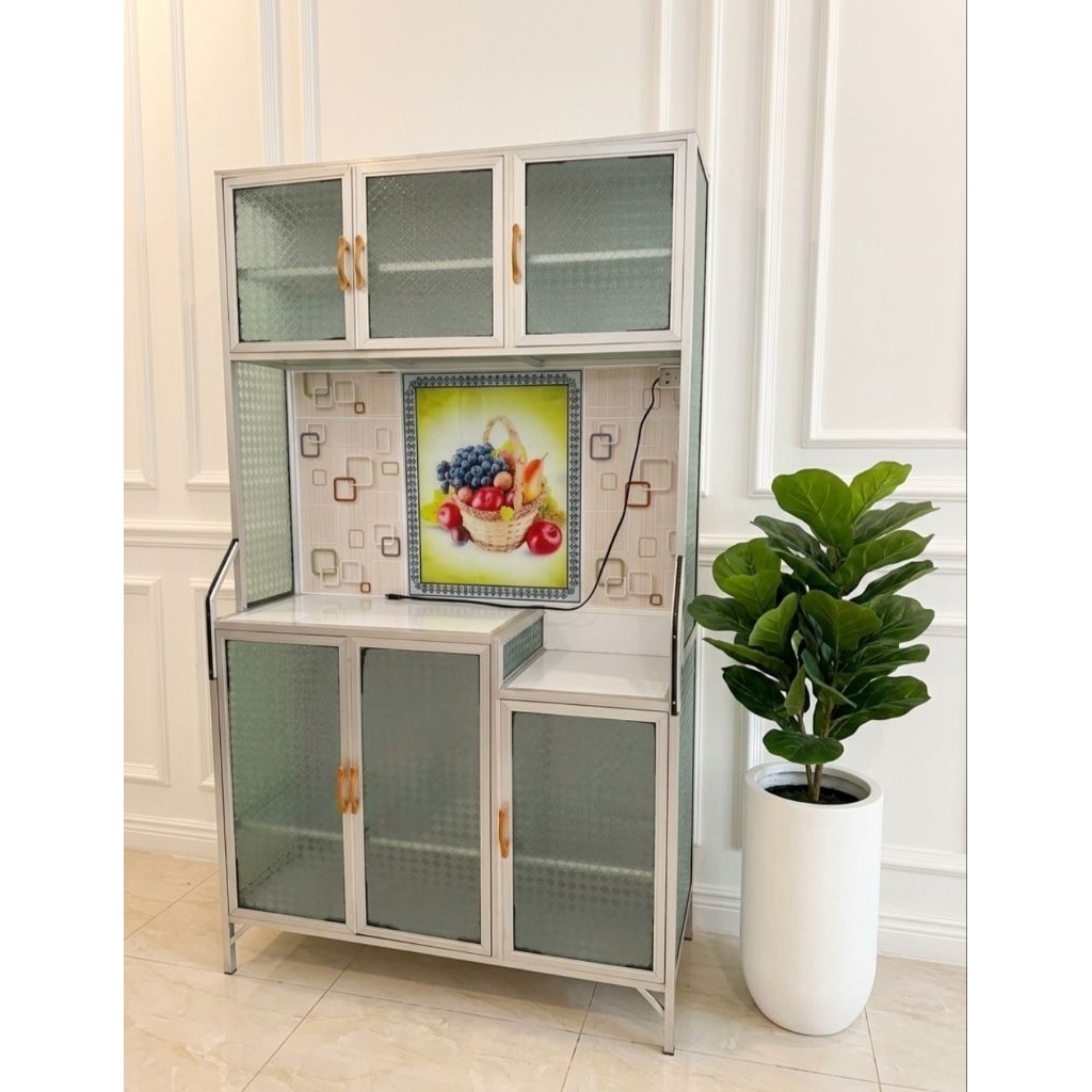 Lemari dapur//Rak piring alumunium//Kitchen set