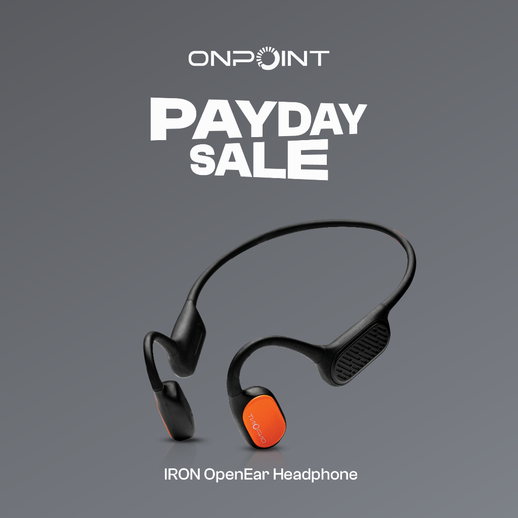 ONPOINT IRON Open Ear Bone Conduction Headphone - Open Ear BLACK