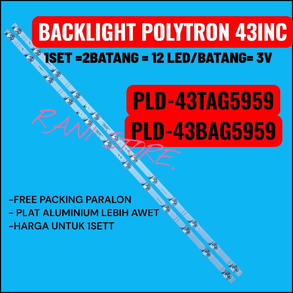 BACKLIGHT POLYTRON 43INC 43TAG5959 43BAG5959