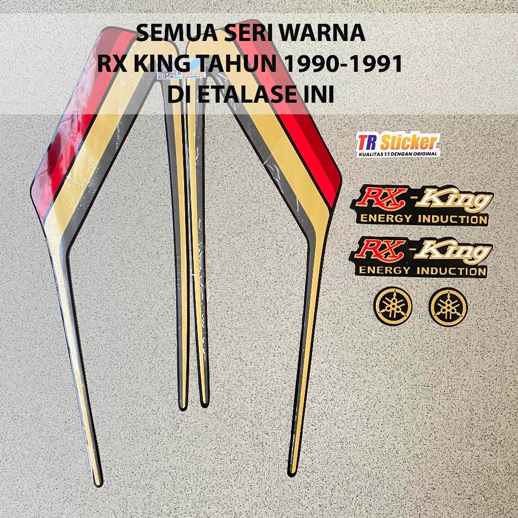 Striping Yamaha RX King 1990 - 1991 Hitam Sticker Lis List Decal Yamaha RX-King 1990 - 1991  Kualita