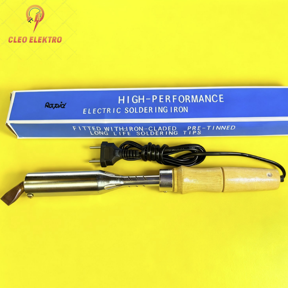 Solder Listrik 200 Watt Gagang Kayu RAPID Original Asli