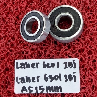 PAKET/Bearing Roda Belakang Supra X 125 Satria Fu Shogun/As 15mm/As 12mm/Bearing 6301/Bearing 6201