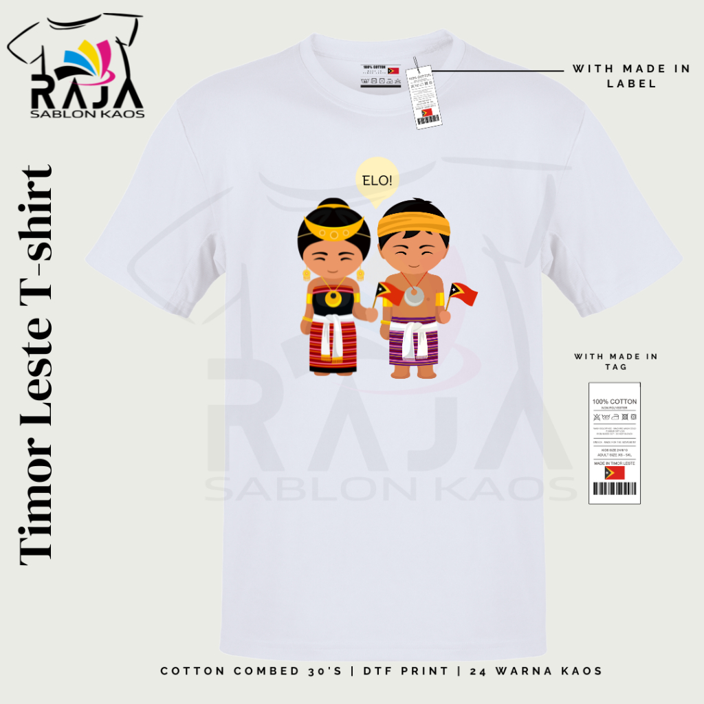 Baju Souvenir Kaos Souvenir Oleh-oleh Negara Timor Leste Type 4