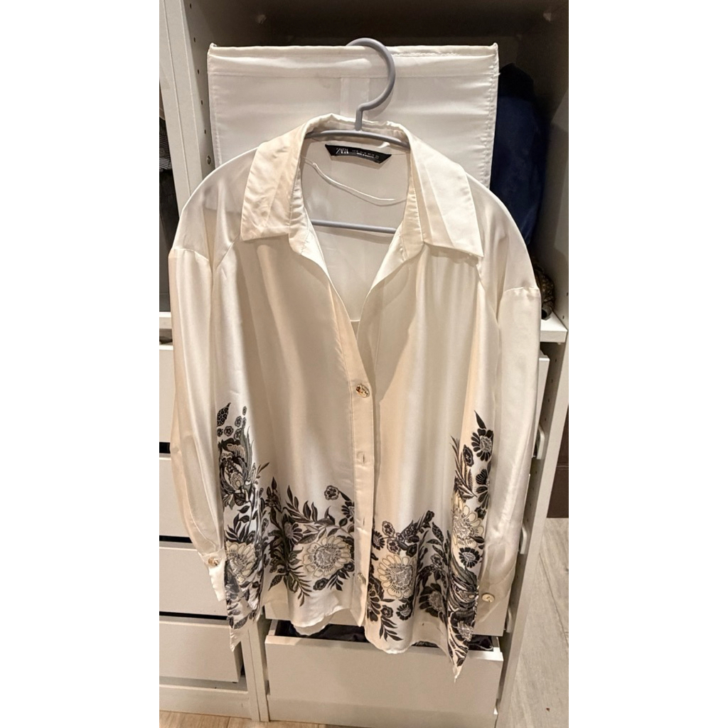 ZARA SATIN SHIRT WHITE