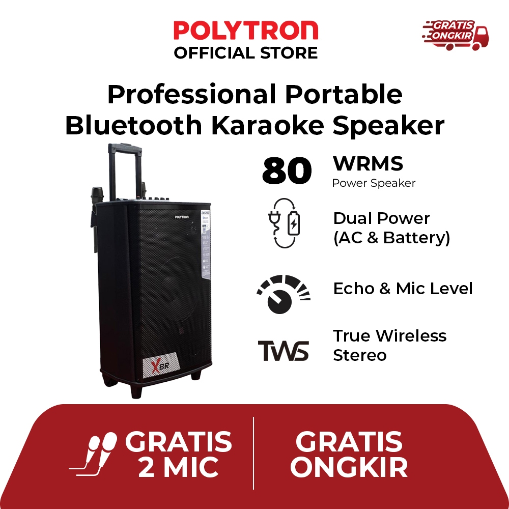 SPEAKER AKTIF POLYTRON BLUETOOTH PAS-PRO12F7