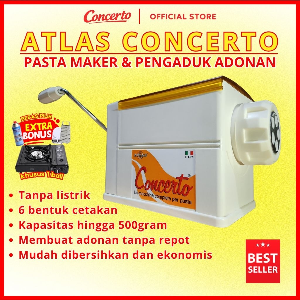 ATLAS CONCERTO PASTA MAKER, PENGADUK & PENCETAK ADONAN MULTIMAKER