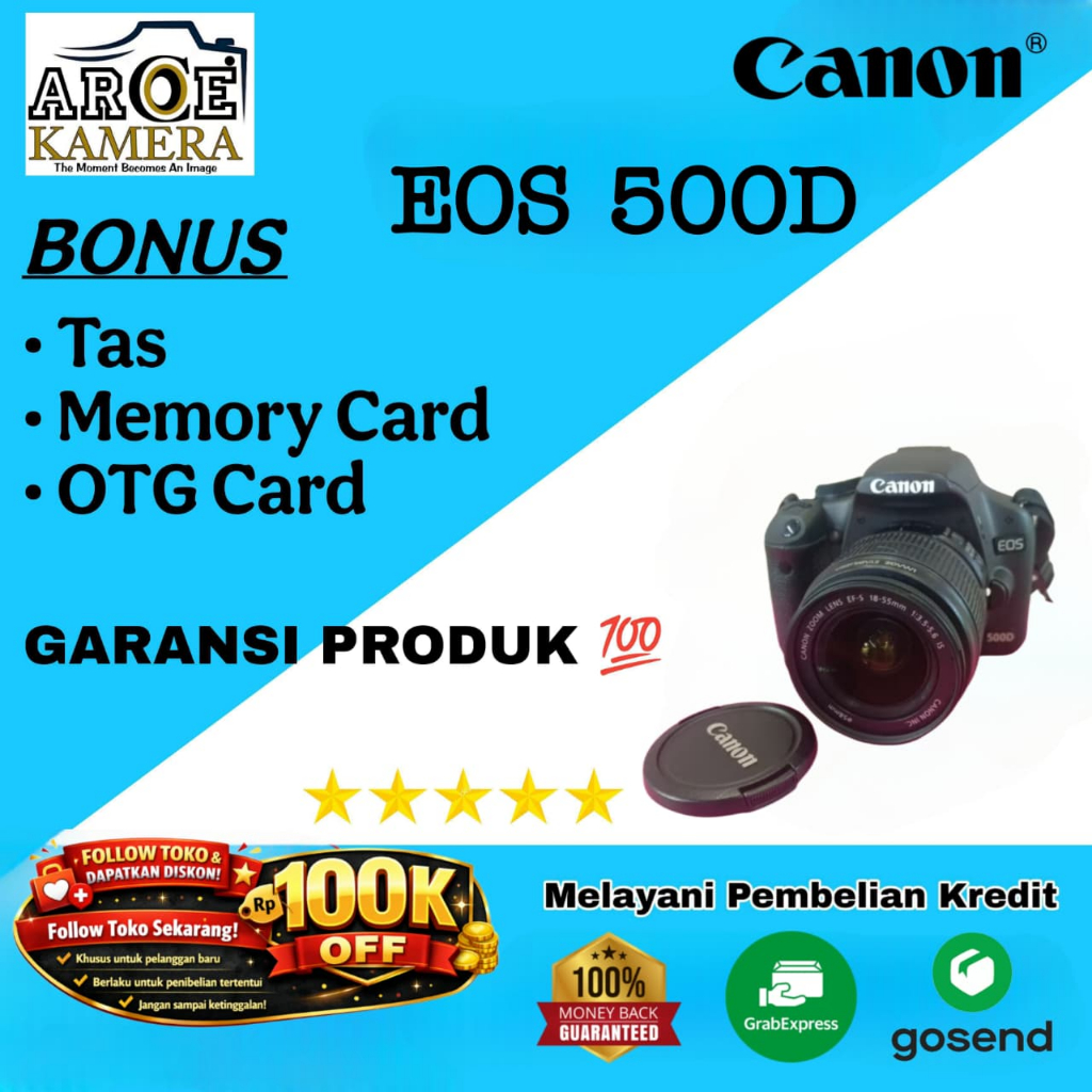 Kamera DSLR Canon Eos 500D ORIGINAL 100% BERGARANSI