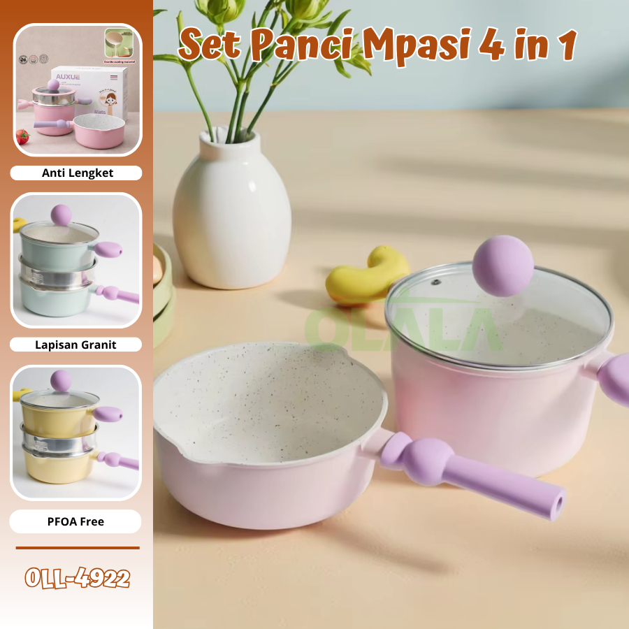 [COD] Set Panci Mpasi Panci Set / Panci 4pcs /Panci Granit OLL-4922