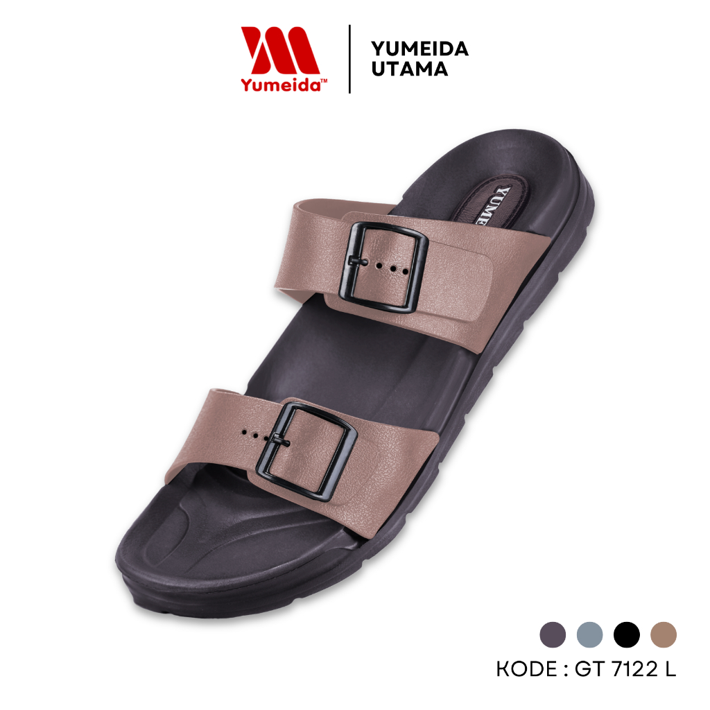 Yumeida GT-7122 L - Sandal Pria Slop Laki-Laki Karet Anti Air