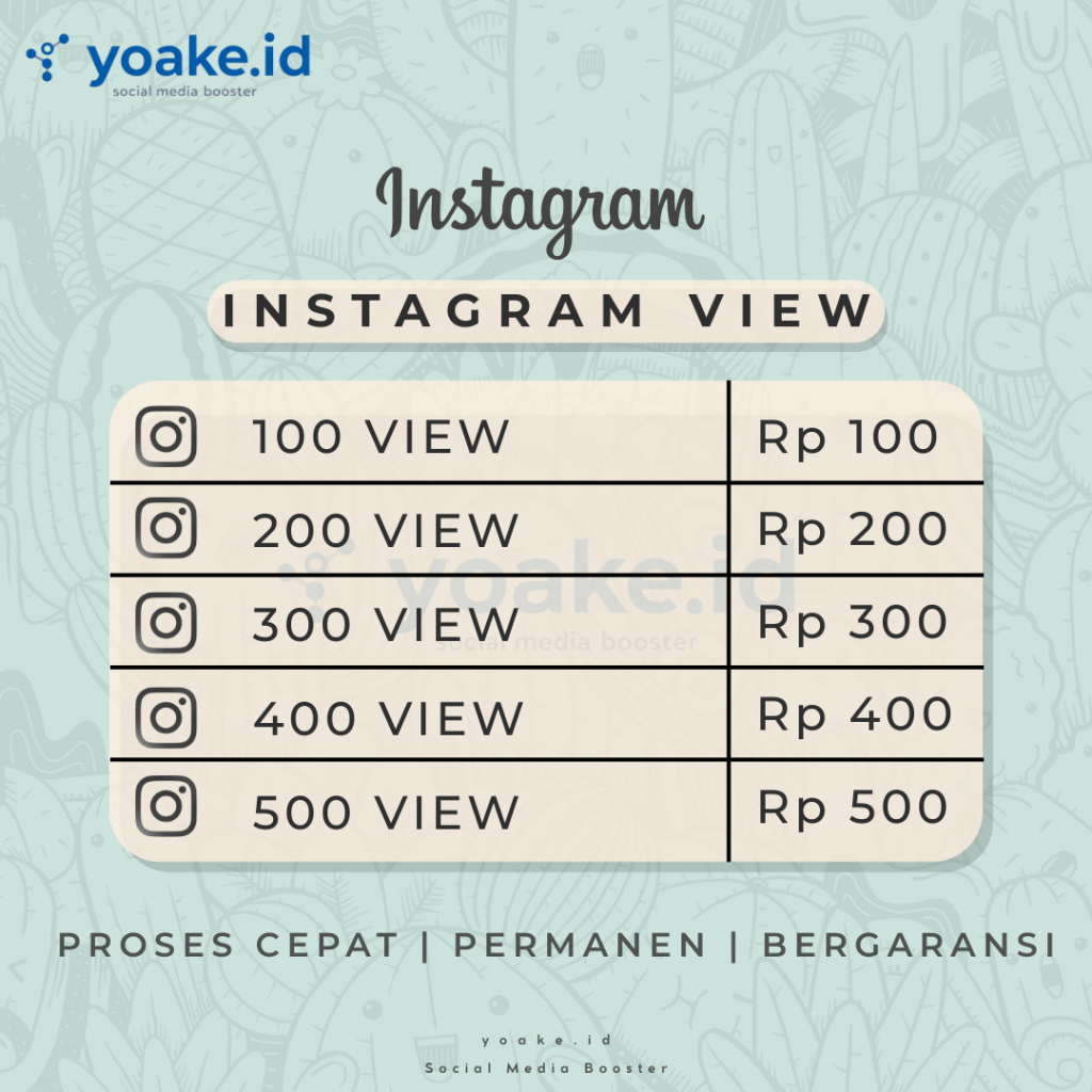 YOAKE - Reel IG High Quality Reel Termurah Permanen Worldwide Proses Cepat Jasa View Reels Views Ins