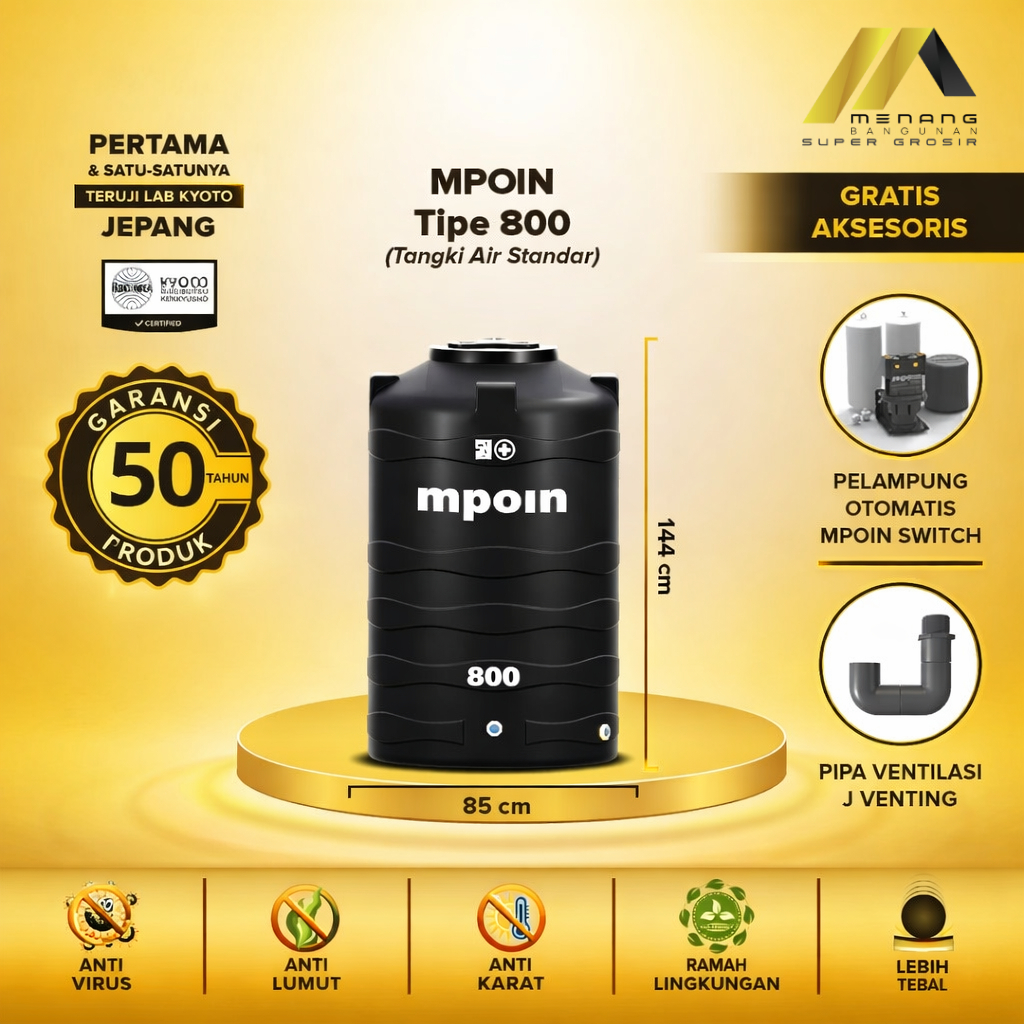 Tangki / Toren / Tandon Air MPOIN PLUS 800 Wave - 800W