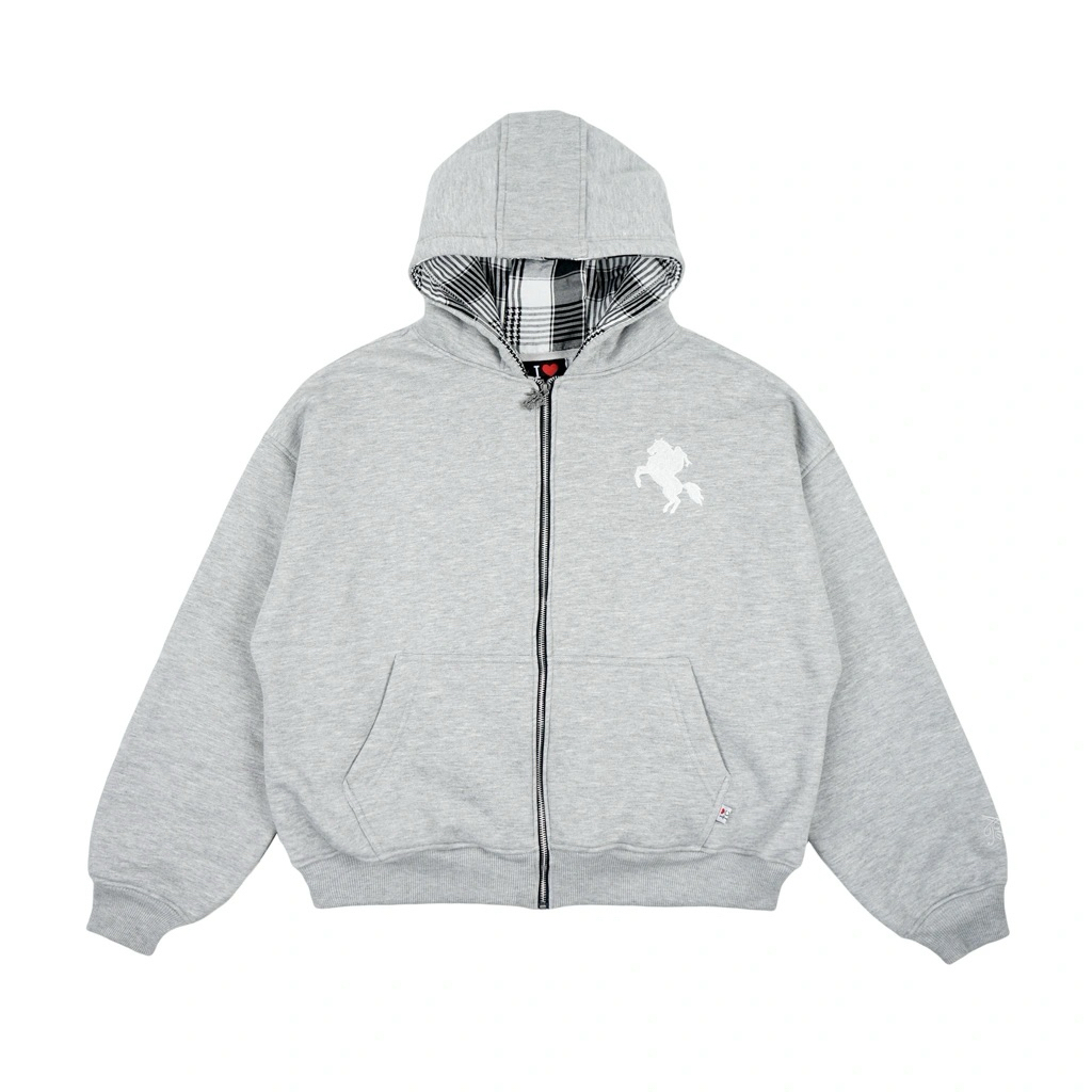 HOODIE ZIP TELEPATI SHEMAGH GREY