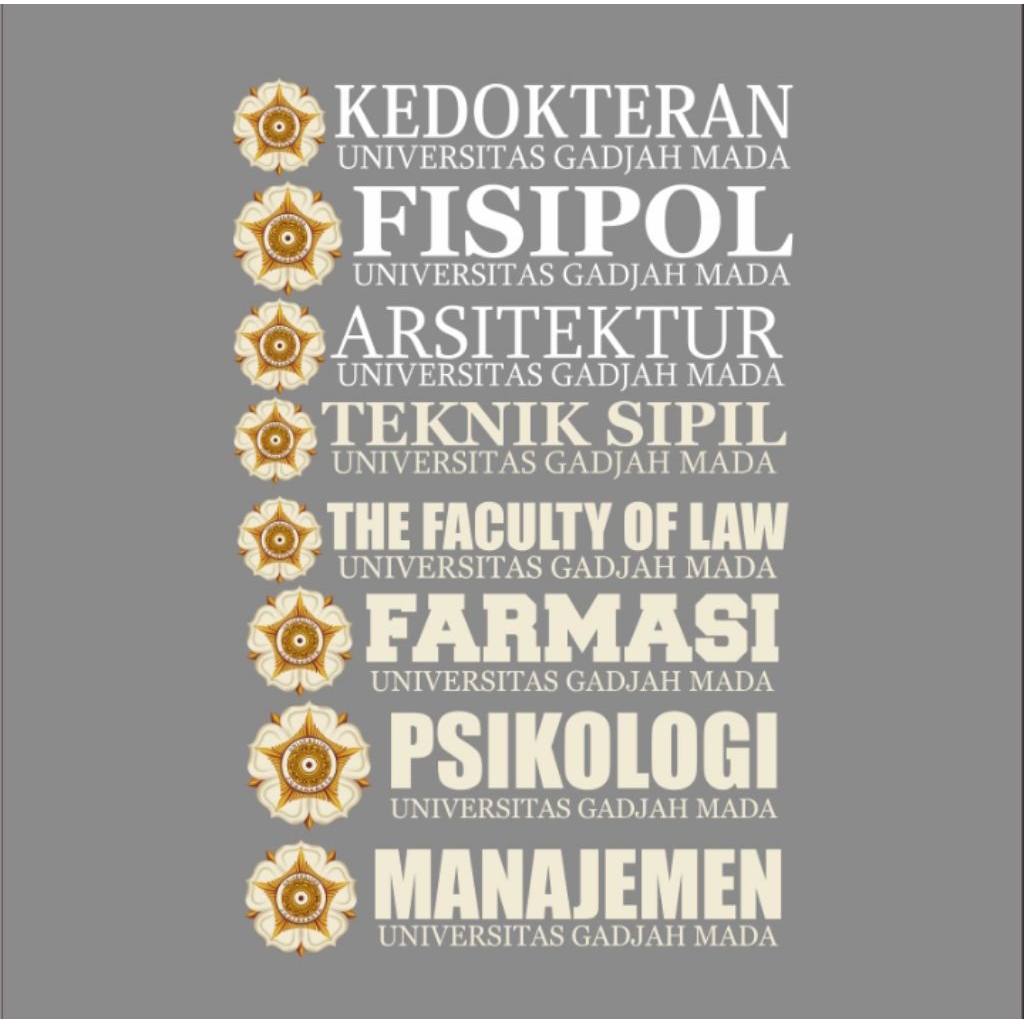 Stiker UGM Kaca Mobil cutting Bebas Custom