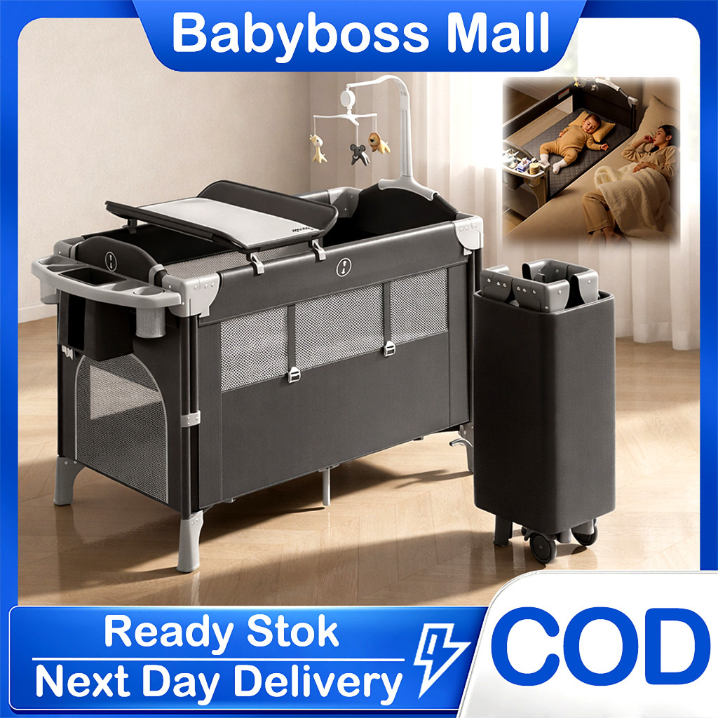 Tempat Tidur Bayi Box Bayi Tempat Tidur Bayi Lipat Multifungsi Kasur Bayi Set Kelambu Ranjang Bayi G