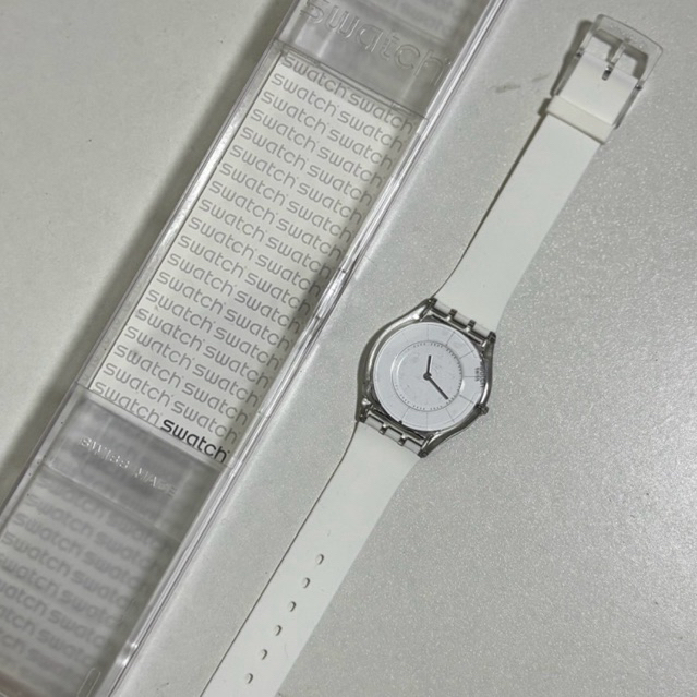 [NEW] SWATCH SKIN SFK360 WHITE 100% ORIGINAL / Jam Tangan Wanita