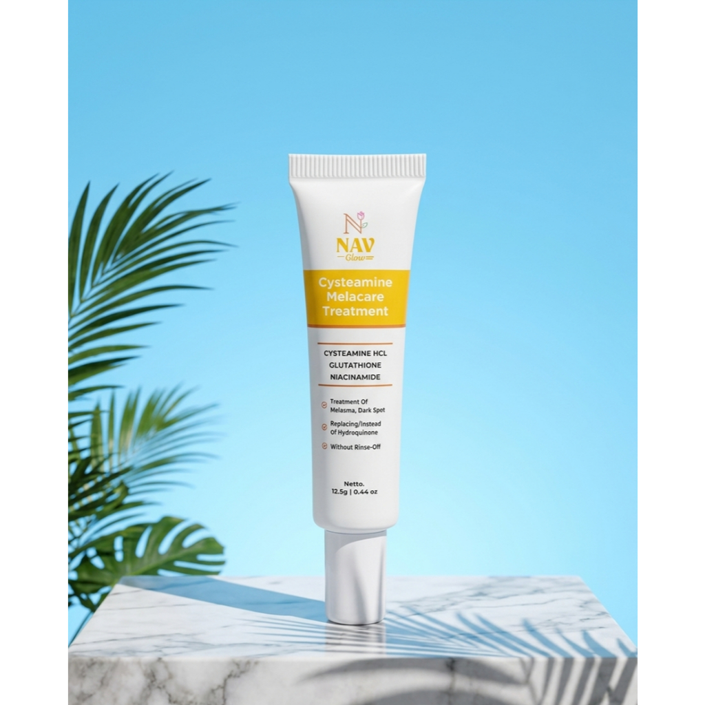 NAV Glow Cysteamine Melacare Flek Bandel Treatment 12.5g Untuk Flek Hitam Yang Membandel dan Tebal