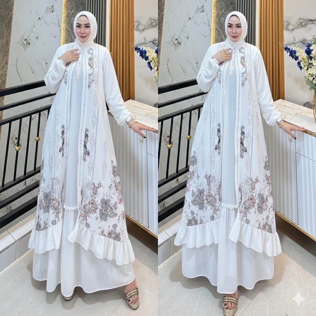 GAMIS MODEL TERBARU/GAMIS BAHAN CERUTI BABYDOLL/GAMIS MODEL BUNGA/PAYET/GAMIS MODEL BELAH DEPAN