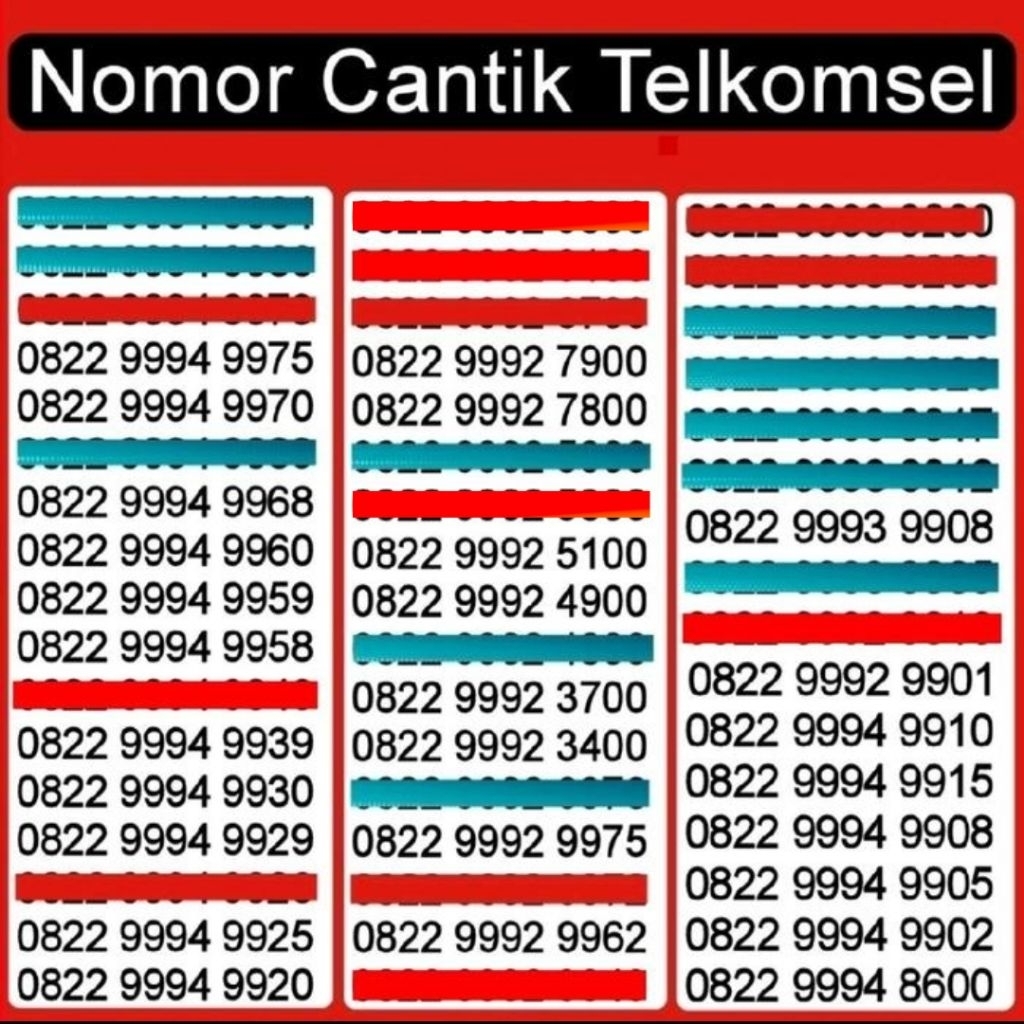 Nomor Nomer No Cantik Telkomsel Simpati 4G 5G Seri Tahun Lahir Cantik