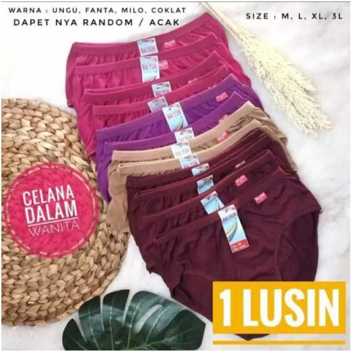 CELANA DALAM WANITA LUSINAN / CELANA DALAM WANITA LUSINAN MURAH / PAKET HEMAT 1 LUSIN CD WANITA