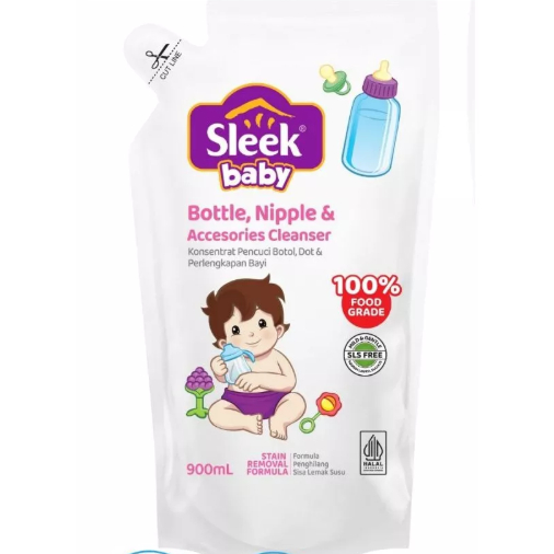 Sleek Cuci Botol 900ml Refill / Sleek Sabun Cuci Botol 900ml Kemasan Refill / Sabun Cuci Botol Sleek