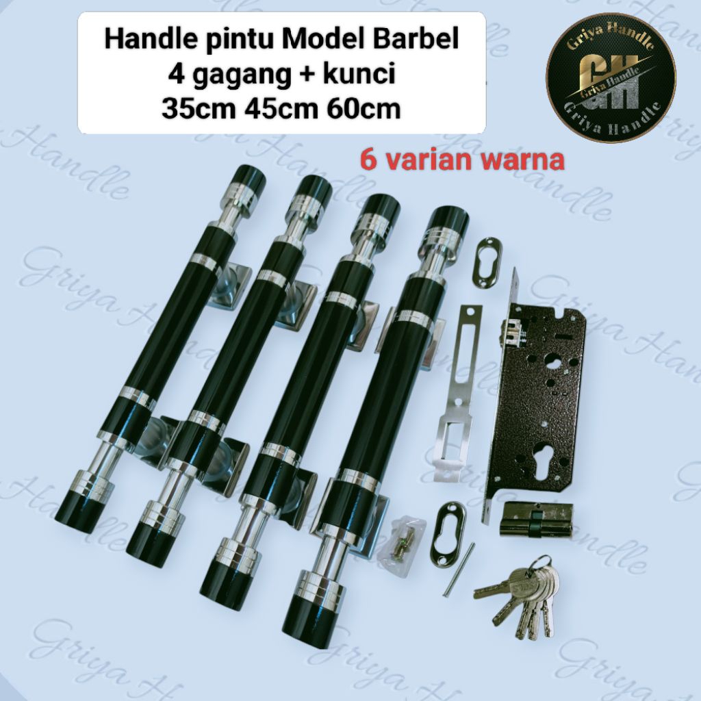 Paket Gagang Pintu Rumah Model Barbel 1 Set Kunci Handle Pintu Rumah Minimalis