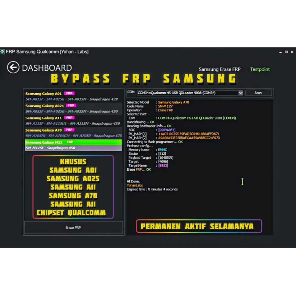 unlock tool bypass Frp/Gmail Samsung tested aktif selamanya