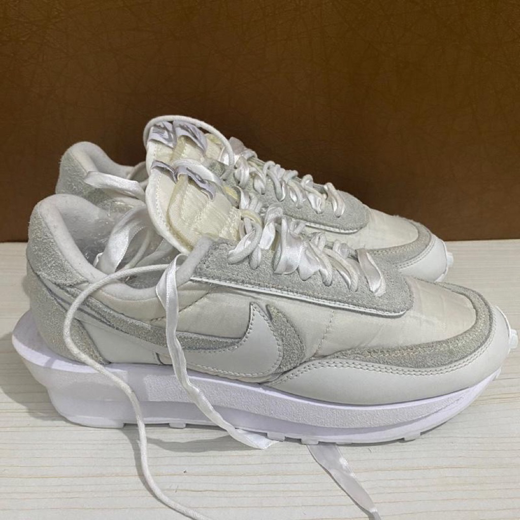 Sepatu  Second-PRELOVED Nik3 LD Waffle Sacai BV0073-101 White Nylon Size UK 7.5 / 42