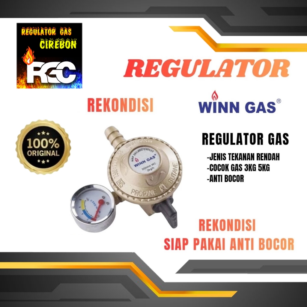 Regulator Kompor Gas Winn Tekva-Regulator Winn Gas Tekanan Rendah Regulator Kompor Gas Teva Rekondis
