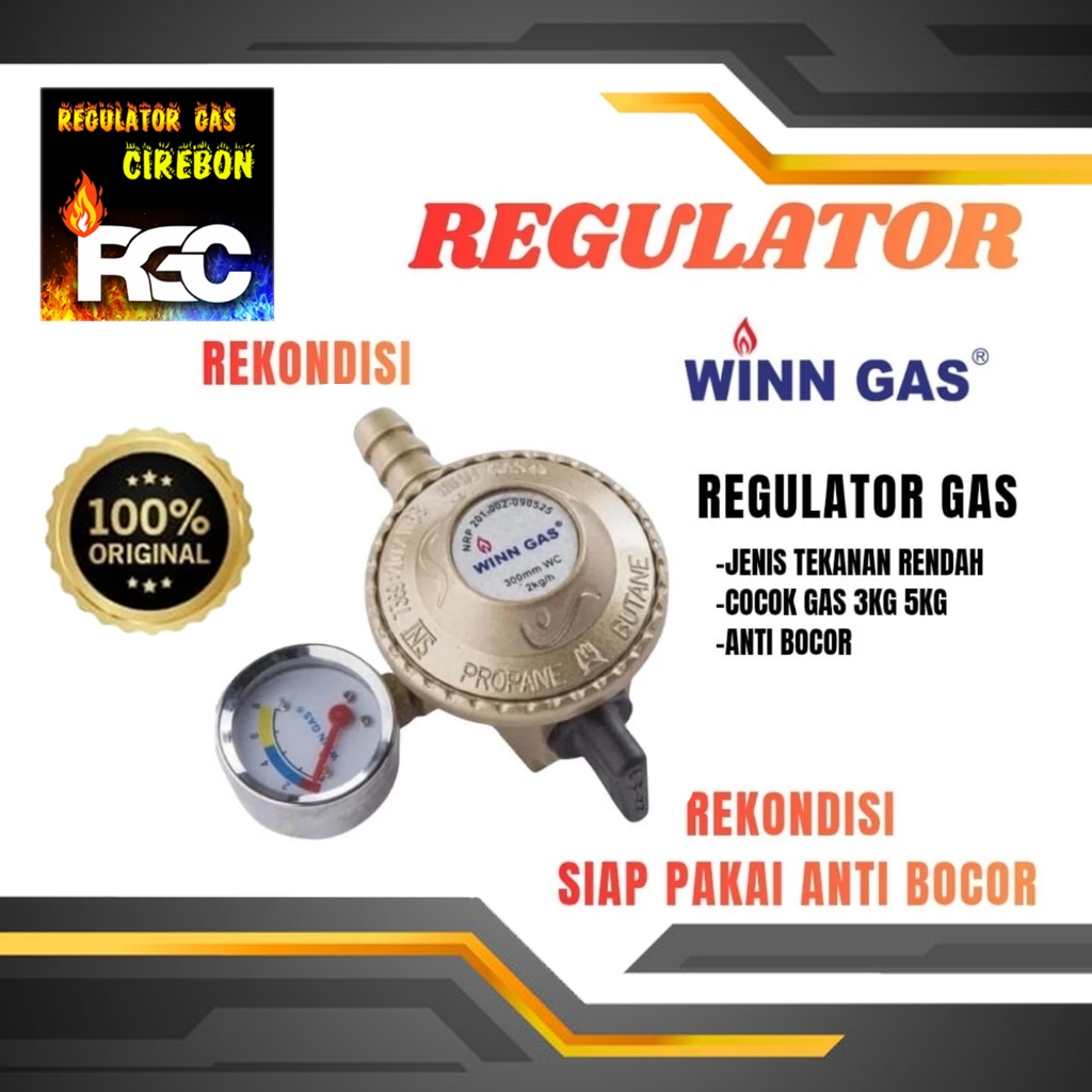 Selang Gas + Regulator / Winn Gas Regulator Dan Selang Kompor Panjang 1,8 Meter