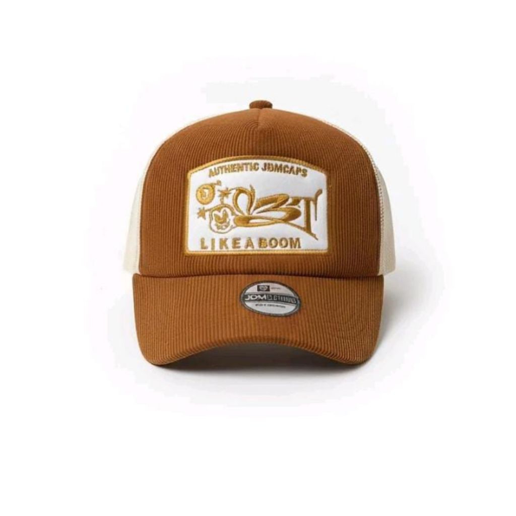 TOPI BASEBALL CORDUROY VISOR PENDEK BORDIR BOOM
