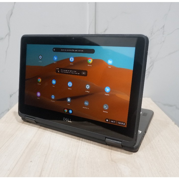Laptop Dell ChromeBook Touchscreen Celeron N3350 Ram 4Gb Emmc 32Gb Laptop 2 in 1