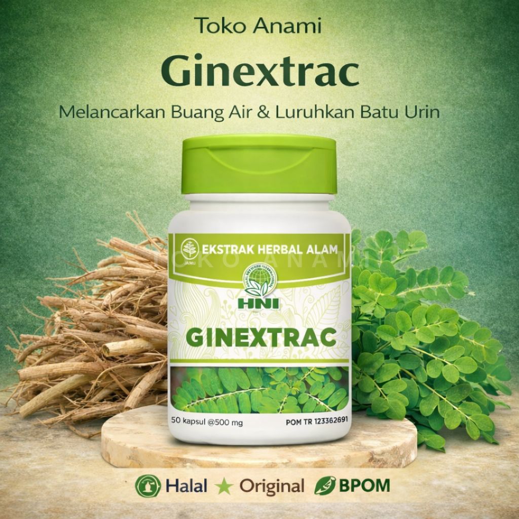 Ginextrac HNI HPAI Herbal Batu Ginjal Batu Empedu Batu Urin Kencing Nanah Original Halal BPOM