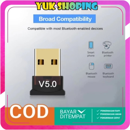 YUKSHOPING Bluetooth Receiver PC / Bluetooth USB Dongle 5.0 / Bluetooth Dongle PC/Bluetooth PC R1388