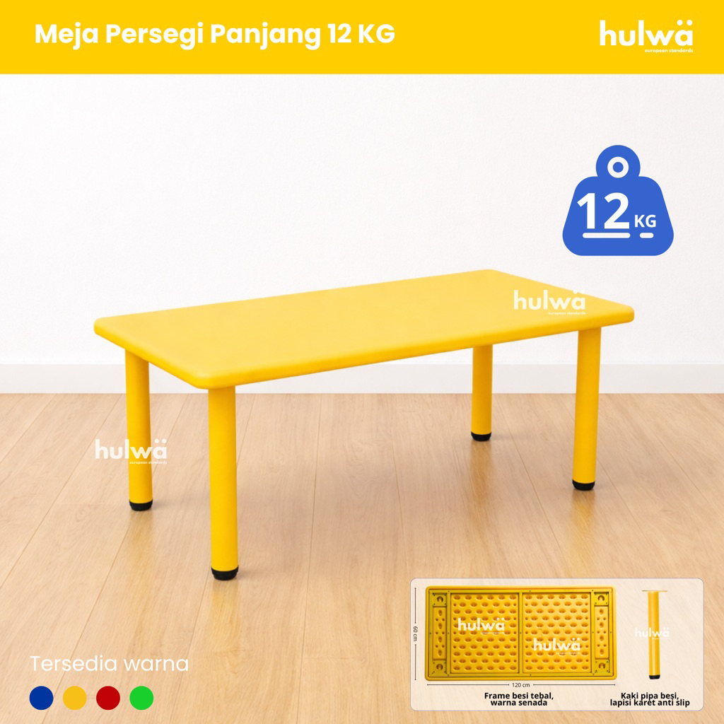 Meja Anak TK | Meja Anak PAUD | Meja Anak Plastik Kuat | Meja Anak Persegi Panjang Meja Kaki Besi