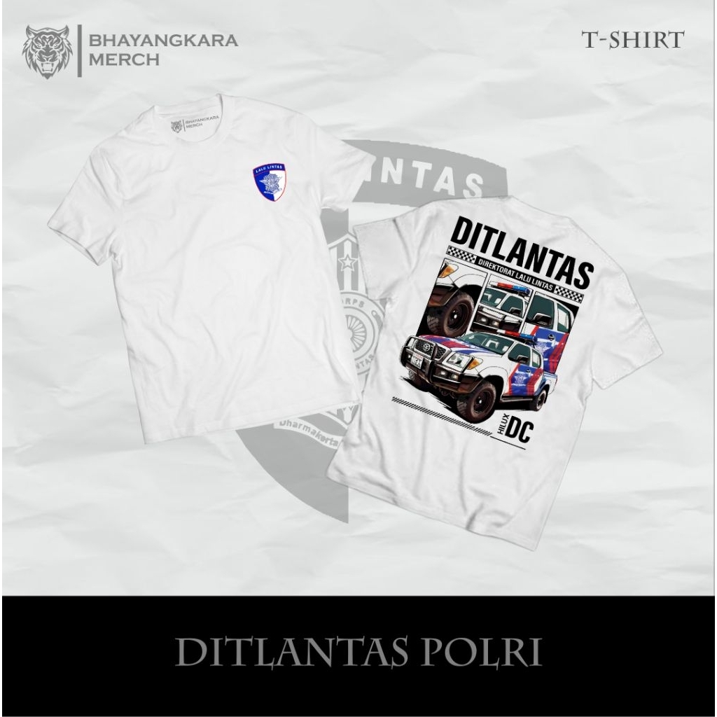 [COD] T-SHIRT WHITE  DITLANTAS POLRI || KAOS WHITE DITLANTAS POLRI || BAJU PUTIH DITLANTAS POLRI  ||