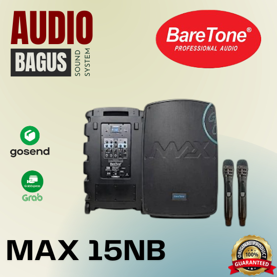 BARETONE MAX15NB / MAX 15 NB / MAX15 NB SPEAKER PORTABLE ORIGINAL BARETONE