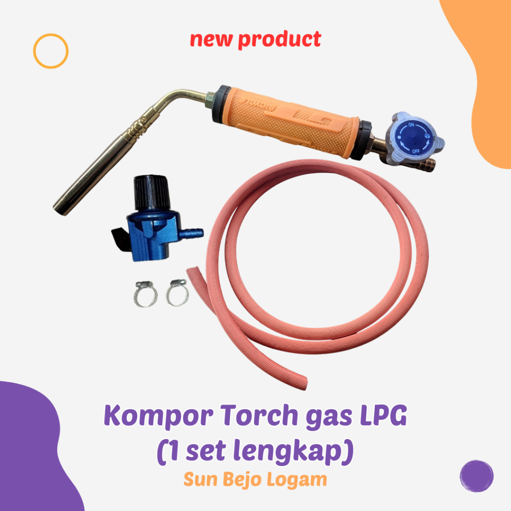 1 Set Lengkap Kompor Torch Bahan Bakar Gas LPG
