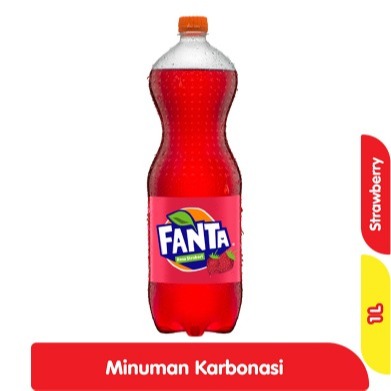 Fanta Strawberry Botol Minuman Bersoda 1 Liter