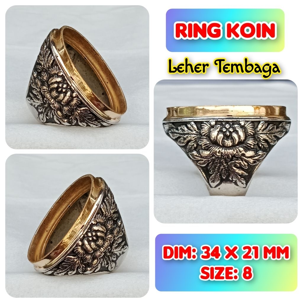 Cincin Emban Batu Akik dan Permata Alpaka Super Leher Tembaga.12