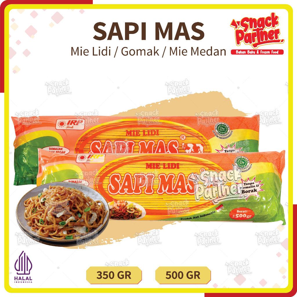 SAPI MAS MIE LIDI / GOMAK MEDAN 350 500 GR - Mi Goreng Kuah Rebus