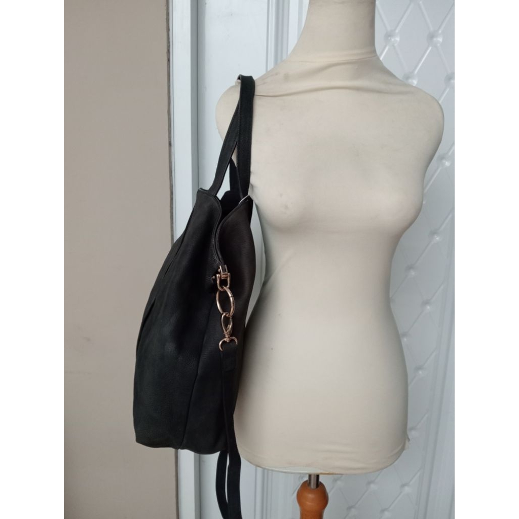 Zara Woman, Shoulder-sling bag kulit Nubuck asli